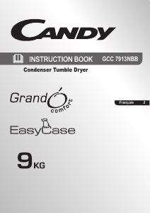 Mode d’emploi Candy GCC 7913NBB-47 Sèche-linge