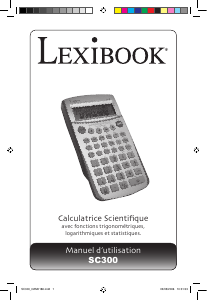 Manual de uso Lexibook SC300 Calculadora