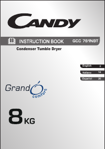 Manuale Candy GCC 781NBT-S Asciugatrice