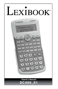 Manuale Lexibook SC460 Calcolatrice