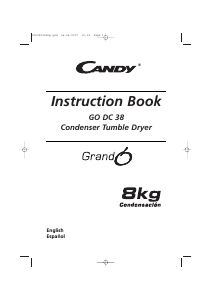Manual de uso Candy GO DC 38-37 Secadora