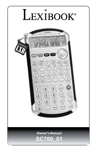 Manual Lexibook SC700 Calculadora