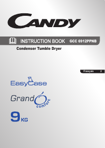Mode d’emploi Candy GCC 6912PPNB-47 Sèche-linge