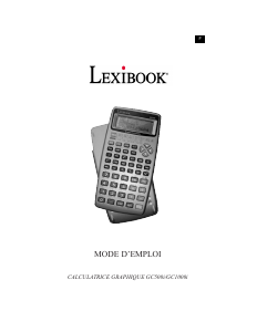 Mode d’emploi Lexibook GC500i Calculatrice graphique