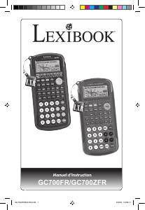 Mode d’emploi Lexibook GC700FR Calculatrice graphique