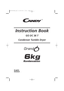 Manual Candy GO DC 36 T-84 Dryer