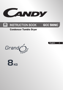 Bruksanvisning Candy GCC 580NC-80 Torktumlare