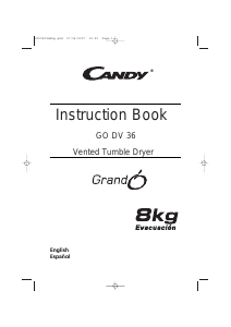 Manual de uso Candy GO DV 36/1-37S Secadora