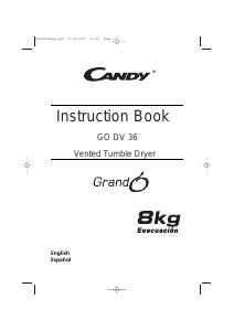 Handleiding Candy GO DV 36/1-37S Wasdroger