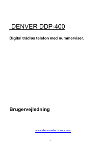 Brugsanvisning Denver DDP-400 Trådløs telefon