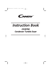 Manuale Candy CDC 679X-SY Asciugatrice