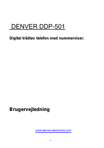 Brugsanvisning Denver DDP-501 Trådløs telefon