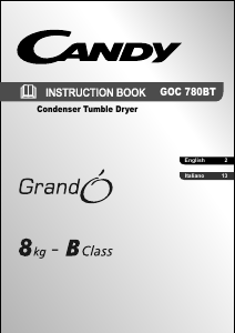 Manuale Candy GOC 780BTX-47 Asciugatrice