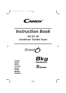 Brugsanvisning Candy GO DC 38-86S Tørretumbler