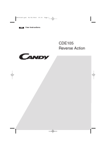 Handleiding Candy CDE 105-80 Wasdroger