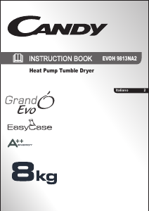 Manuale Candy EVOH 9813NA2-01 Asciugatrice