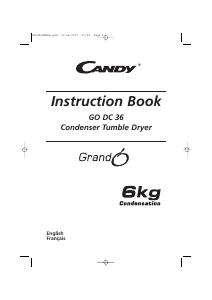Bruksanvisning Candy GO DC 36-47 Torktumlare