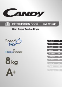 Instrukcja Candy GVH 9813NA1-S Suszarka