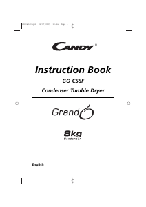 Bruksanvisning Candy GO C58F-80 Torktumlare