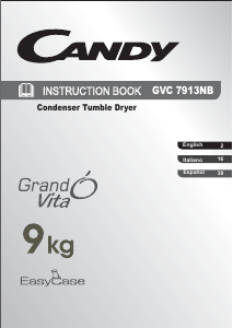 Manuale Candy GVC 7913NB-S Asciugatrice