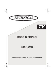 Mode d’emploi Technical LCD1623B Téléviseur LCD