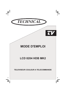 Mode d’emploi Technical LCD8204HDBMK2 Téléviseur LCD