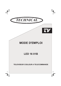 Mode d’emploi Technical LED1601B Téléviseur LED