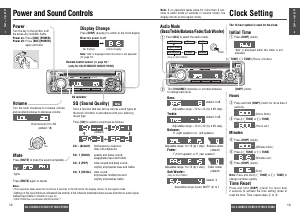 Manual Panasonic CQ-C1120U Car Radio