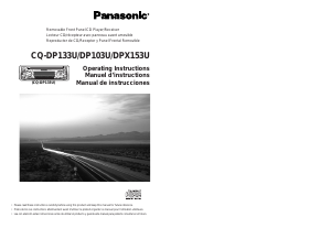 Manual Panasonic CQ-DP133U Car Radio