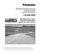 Manual Panasonic CQ-RG153U Car Radio