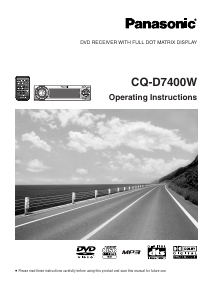 Manual Panasonic CQ-D7400W Car Radio