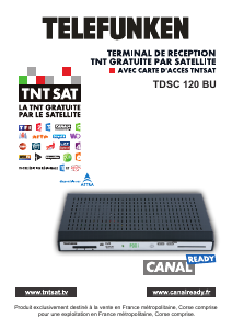 Mode d’emploi Telefunken TDSC 120 BU (TNT Sat) Récepteur numérique