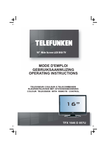 Manual Telefunken TFX1646D857U LCD Television