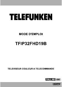 Mode d’emploi Telefunken TFIP32FHD19B Téléviseur LCD