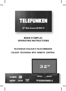 Manual Telefunken TF3236HX880LU LCD Television
