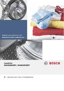 Manuale Bosch WAW24549IT Lavatrice