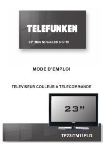 Mode d’emploi Telefunken TF23ITM11FLD Téléviseur LCD
