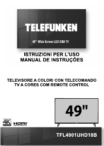 Manuale Telefunken TFL4901UHD18B LED televisore