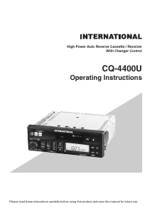 Manual International CQ-4400U Car Radio