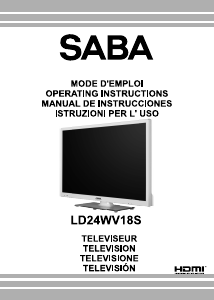 Mode d’emploi SABA LD24WV18S Téléviseur LCD