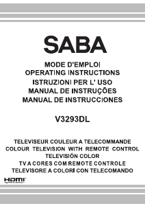 Mode d’emploi SABA V3293DL Téléviseur LCD