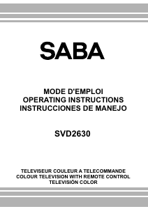 Mode d’emploi SABA SVD2630 Téléviseur LCD