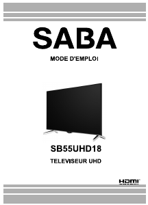 Mode d’emploi SABA SB55UHD18 Téléviseur LCD