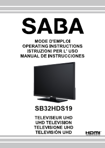 Mode d’emploi SABA SB32HDS19 Téléviseur LCD