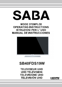 Mode d’emploi SABA SB40FDS19W Téléviseur LCD