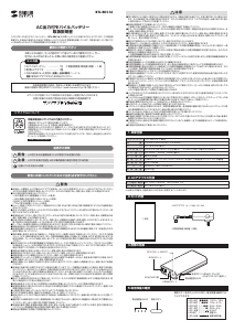 説明書 サンワ BTL-RDC16 ポータブル充電器