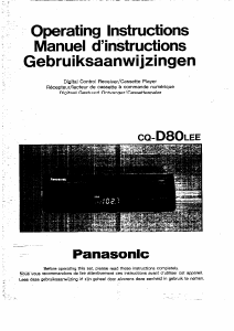 Manual Panasonic CQ-D80LEE Car Radio