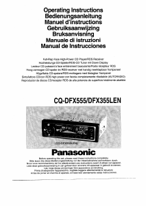 Manuale Panasonic CQ-DFX355LEN Autoradio