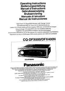 Manual Panasonic CQ-DFX600N Car Radio