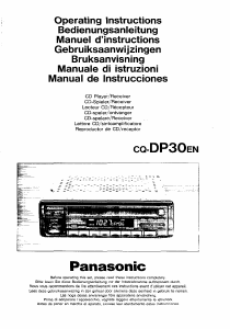Bruksanvisning Panasonic CQ-DP30EN Bilradio